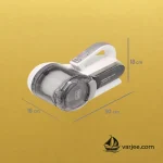 ابعاد جمع‌وجور جارو شارژی دستی بلک اندکر PV1820 (30x16x18 سانتی‌متر)، نشان‌دهنده قابلیت نگهداری آسان و استفاده در فضاهای محدود.