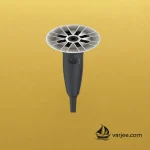 نمای جانبی سشوار فیلیپس BHD302، نمایش‌دهنده دکمه‌های تنظیم سرعت و دما
