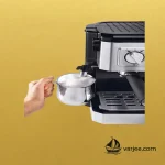 کف شیر آماده شده توسط نازل بخار دلونگی BCO421