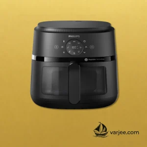 سرخ‌کن فیلیپس مدل NA230 در حال پخت مرغ کامل با فناوری Rapid Air