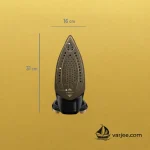 نمای ابعاد اتو بخار تفال FV8062 با اندازه‌های طول 31 سانتی‌متر و عرض 16 سانتی‌متر