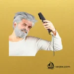 مردی با موهای استایل داده شده با استفاده از استایلر چرخشی Babyliss Big Hair 1000