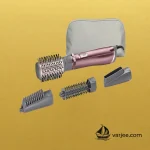 مجموعه کامل استایلر چرخشی Babyliss Big Hair 1000 شامل دستگاه، سری‌های مختلف و کیف نگهداری